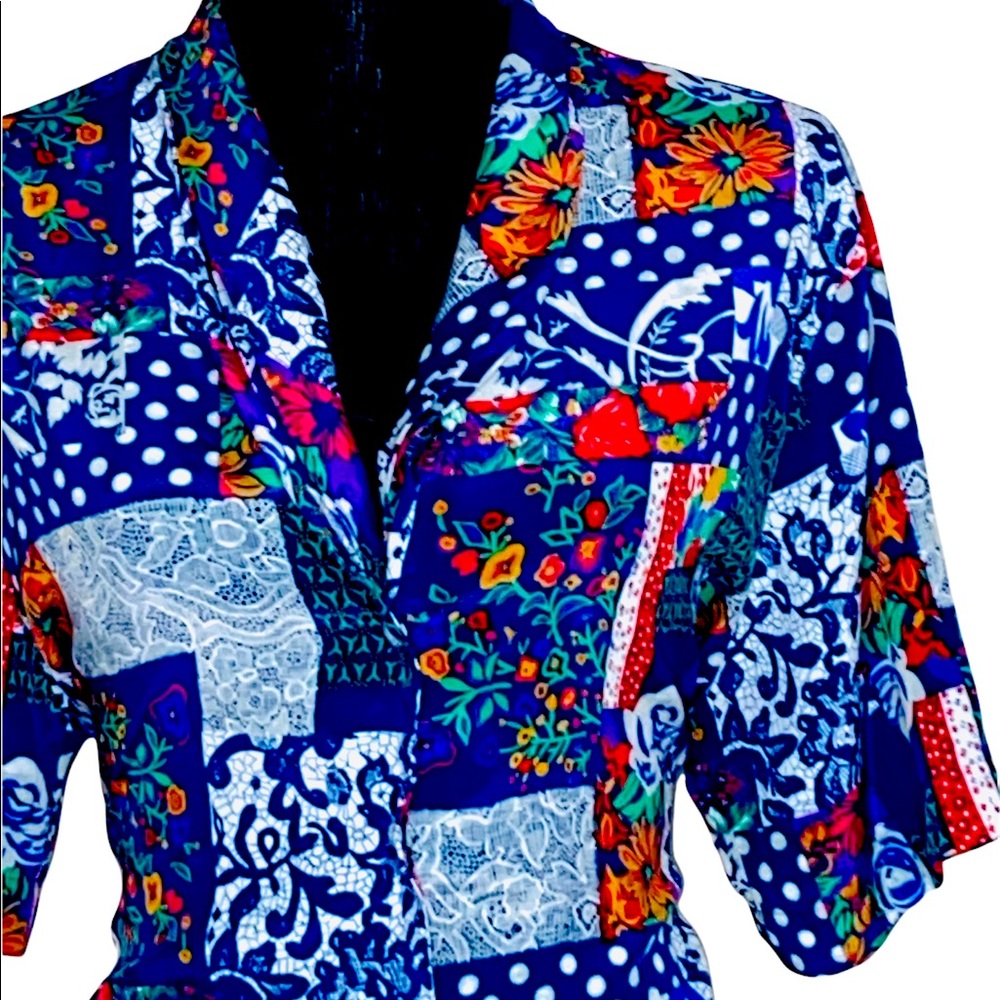 Selleca Vintage Patchwork Button Down - image 4